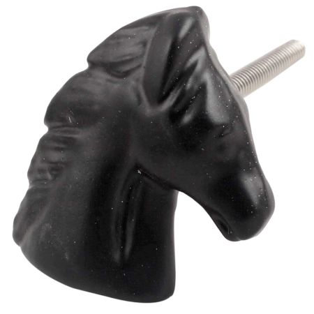 Black Horse Metal Knobs